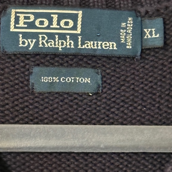 🌹VTG:Polo by Ralph Lauren Blue V-Neck Sweater Vest - Picture 3 of 3